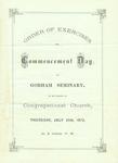 Gorham Seminary Commencement Program 1872