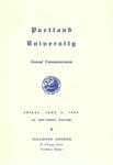 Portland University Commencement Program 1957
