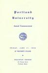 Portland University Commencement Program 1954