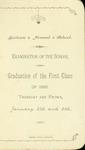 Gorham Normal School Commencement Program 1885: First Class