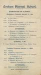Gorham Normal School Commencement Program 1895: First Class
