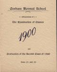 Gorham Normal School Commencement Program 1900: Second Class