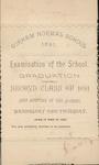 Gorham Normal School Commencement Program 1891: Second Class