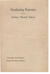 Gorham Normal School Commencement Program 1915