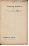 Gorham Normal School Commencement Program 1916