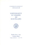 University of Maine in Portland Commencement Program 1959