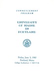 University of Maine in Portland Commencement Program 1960
