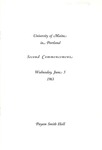 University of Maine in Portland Commencement Program 1963