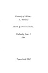 University of Maine in Portland Commencement Program 1964 by University of Maine in Portland