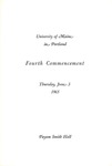 University of Maine in Portland Commencement Program 1965
