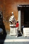 Loyola - David Nutty with Hand of Colossus of Constantine, Rome, Italy by David Nutty
