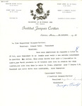 L'Insitut Jacques Cartier Letter to Armand Dutil Octobre 12