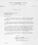 03/12/1947 Letter from the United States Brewers Foundation by Ralph B. Skinner