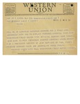 05/02/1947 Western Union Telegram by Maurice Coutu