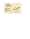 07/29/1947 Note from Louis-Philippe Gagné to Evariste Pelletier