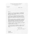 08/06/1947 Letter from the Columbia Broadcasting System, Inc. (CBS)