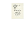 1947 Invitation for Inaugural Exercises for Mayor Rosaire L. Halle by Lion H. Cole