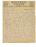 10/13/1947 Western Union Telegram by Charles Luckman