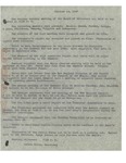 10/14/1947 Monthly Meeting of the Board of Directors Minutes by Carrie Wills