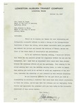 10/18/1947 Letter from the Lewiston Transit Company by Alfred Sweeney