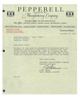 10/30/1947 Letter from the Pepperell Manufacturing Company by E. W. Adams