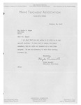 10/31/1947 Letter from the Maine Teachers' Association by Clyde Russell