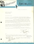 10/13/1947 Letter from Antoni & Company by Antoni & Co.