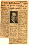 L’Oeil Article on Franco-Americans Featuring Louis-Philippe Gagné by Unknown
