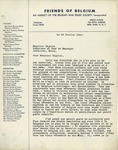 02/28/1944 Letter from Friends of Belgium: an Agency of the Belgian War Relief Society by Robert Goffin and Vicomtesse A. du Parc