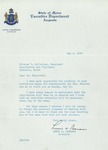 05/02/1940 Letter from Governor Lewis O. Barrows by Lewis O. Barrows