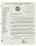 02/19/1948 Letter from l'Alliance des Journaux Franco-Americains