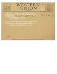 03/15/1948 Western Union Telegram by Therese [Unknown] and Marguerite [Unknown]