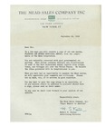 09/24/1948 Letter from the Mead Sales Company, Inc. by Hubert S. Foster