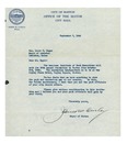 09/07/1948 Letter from the Office of the Mayor of the City of Boston by James M. Curley