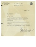 08/10/1948 Letter from the Health and Welfare Department of Lewiston, Maine by Robert J. Wiseman Jr., M. D.