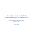 Franco-Americans in New England Report by James Myall