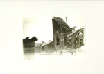 Demolition of first Sts. Peter's Church, Lewiston, Maine Photograph by The Franco-American Collection