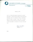Letter from the University of Maine at Farmington by Ralph M. Taylor