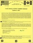 Center for the Study of Canada Québec Summer Seminar Flyer