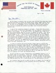 Letter from the Center for the Study of Canada, SUNY Plattsburgh by Richard Beach and Martin Lubin