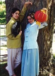 Rehearsal Photograph of Prostitutes Posing with Lantern by University of Southern Maine Department of Theatre
