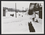 [Railroad Tracks Covered by Snow] by Unknown