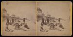 [Men and women sunbathing on sandy beach] by C.G. Gooding