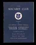 Annual Spring Formal Program, 1959 by Macabee Club