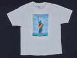 [Statue of Liberty with a rainbow toga]