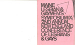 9th Maine Lesbian & Gaymen's Symposium Program by Maine Gay Sumposium
