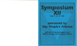 12th Symposium Program by Maine Gay Sumposium