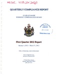 Workers' Compensation Board Quarterly Compliance Report: First Quarter 2012 Report by Paul H. Sighinolfi Esq.