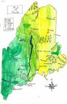 Map of Maine by Ava M