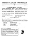 Maine Speakout Communique, Vol.1, No.4 (Fall 1996) by Madeleine Winter and Maine Speakout Project